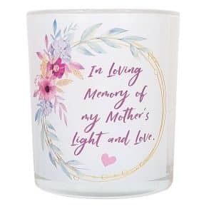 Floral Wreath Memorial Candle