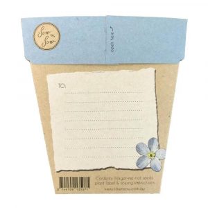 Forget Me Not Seeds Gift Packet Back