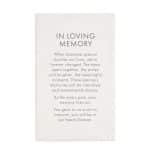 In Loving Memory Message Plaque