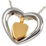 Heart In Heart Memorial Pendant
