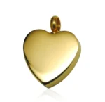 Gold Vermeil Heart Memorial Pendant Creamation Jewellery
