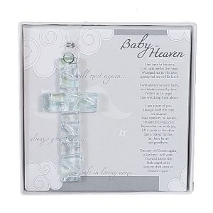 Baby In Heaven Memoral Glass Cross