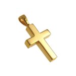 Gold Vermeil Cross Memorial Pendant Cremation Jewellery