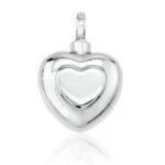 925 Silver Double Heart Memorial Pendant Cremation Jewellery