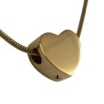 Gold Vermeil Heart Bead Memorial Pendant
