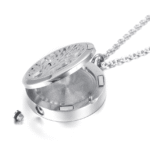 Round Tree Of Life Memorial Pendant Open