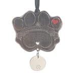 Pawprints Left By You Medallion Ornament - Front