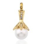 Pearl Flower Memorial Pendant Cremation Keepsake Jewellery