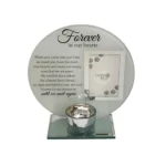 Pet Memorial Glass Verse Tealight Holder
