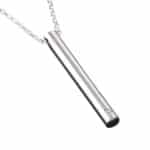 Silver Diamante Cylinder Memorial Pendant