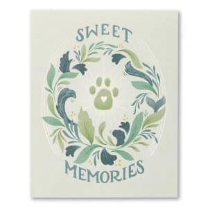 Sweet Memories Pet Loss Sympathy Card