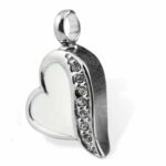 White Heart Memorial Pendant