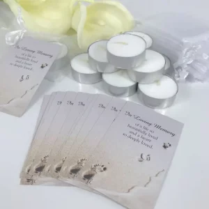 Candle Favours Footprints 10 Gifts Whats Included