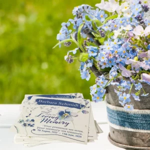 Forget Me Not Seeded Memorial Cards x 6