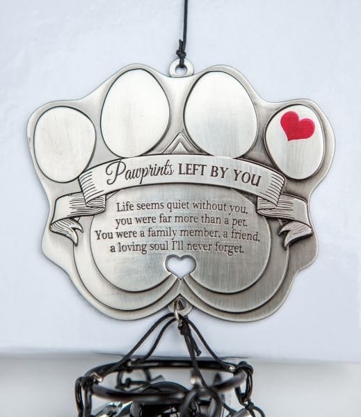 Pawprints Left By You Windchime Paw Print Front