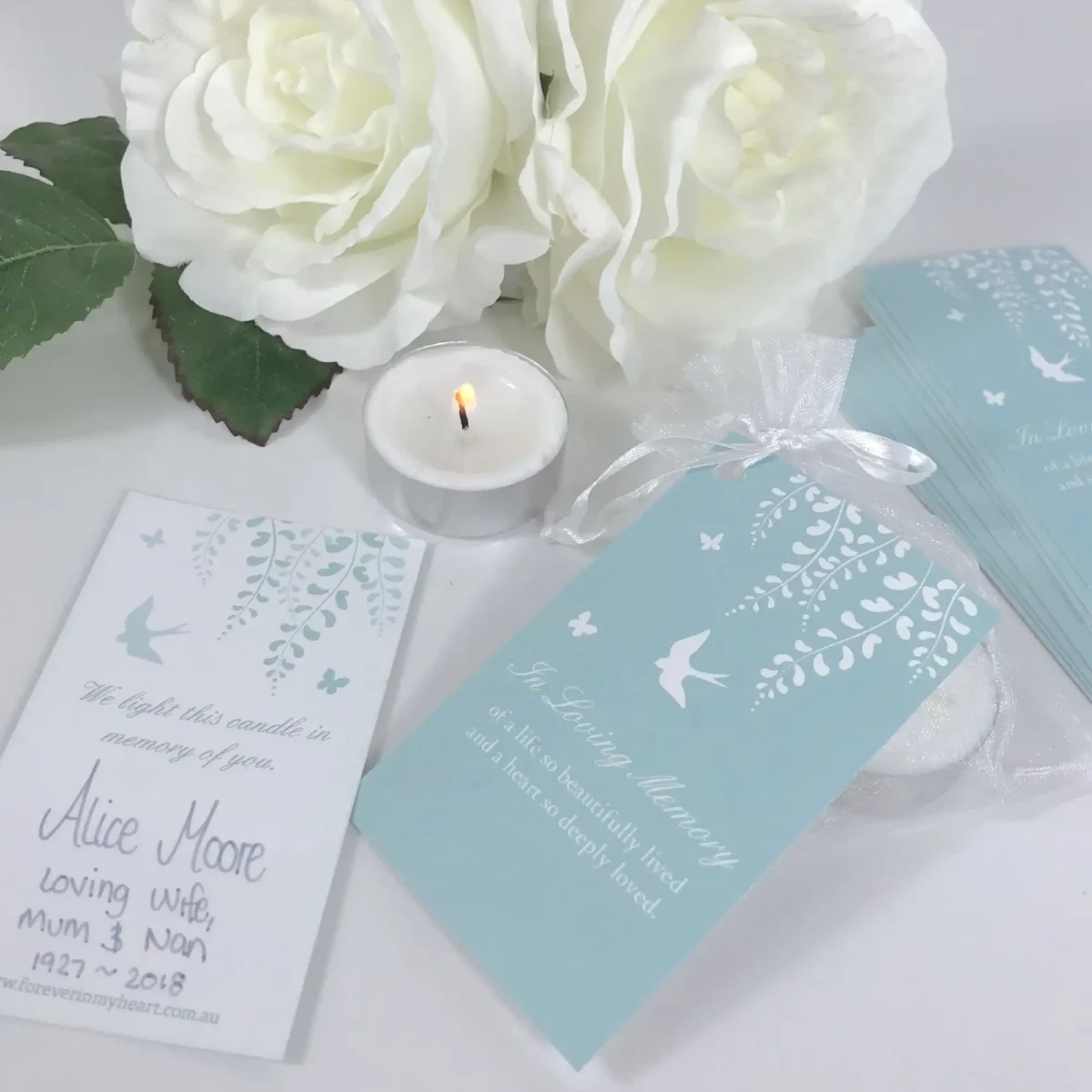 Candle Funeral Favours Swallow 10 Gifts