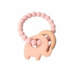 Baby Pink Elephant Silicone Teether