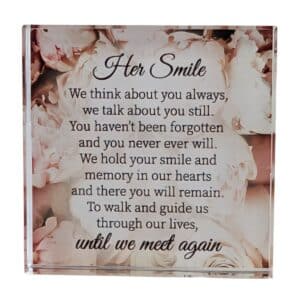 Her Smile Verse Crystal Block