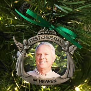 First Christmas In Heaven Photo Ornament In Tree
