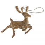 Gold Reindeer Tree Ornament