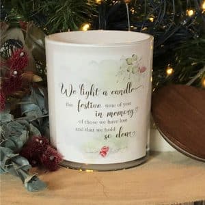 Hold So Dear Christmas Memorial Candle Under Tree