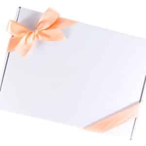 Gift Box Peach Ribbon
