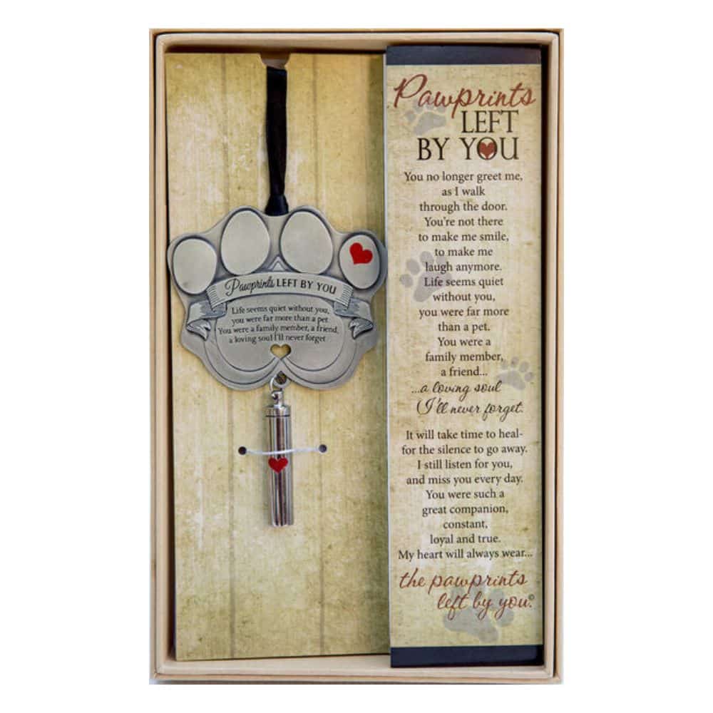 Pawprints Left By You With Ash Vial Ornament
