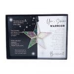 Warrior Stained Glass Star Hanging Ornament