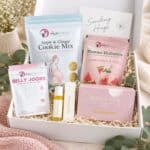 Morning sickness gift hamper with pregnancy tea, ginger and hydration support