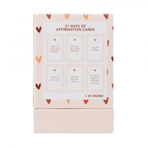 A Month Of Self-Love Affirmation Cards Box Back
