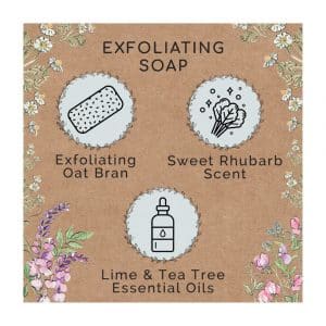 In The Garden Exfoliating Soap Label