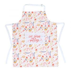 Eat, Drink And Be Merry Christmas Apron