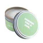 Sending You A Hug Travel Tin Candle With Lid Off