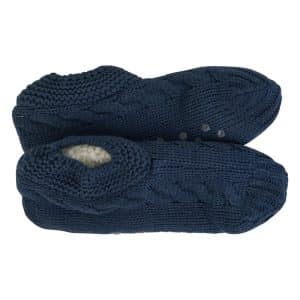 Navy Slouchy Slippers