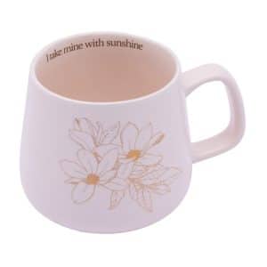 Dusty Pink Gold Floral Mug