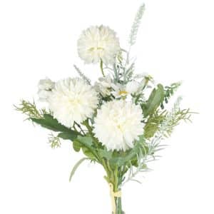 Faux Cream Pom Pom Mixed Bouquet