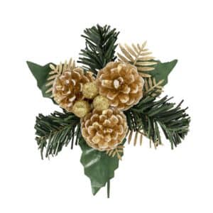 Gold Pinecone Cluster Pick