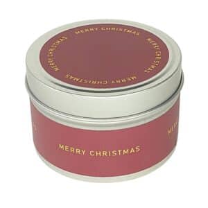 Maroon Christmas Travel Tin Candle