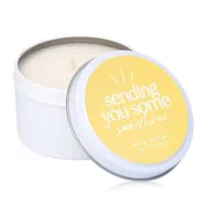 Sending Sunshine Quote Candle