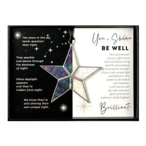 Be Well Stained Glass Star Hanging Ornament