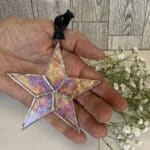 Stained Glass Star Hanging Ornament Star