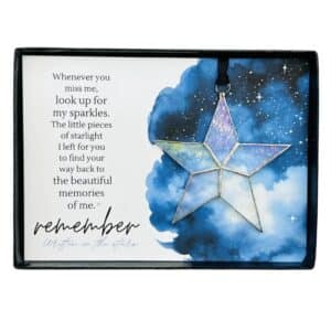 Remembered Glass Star Hanging Ornament