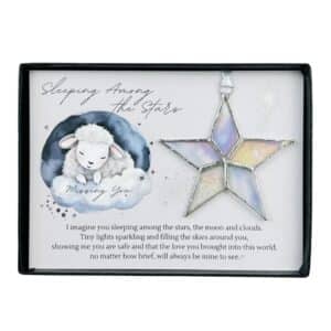 Sleeping Memorial Glass Star