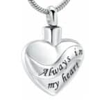 Always In My Heart Cremation Pendant