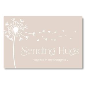 Sending Hugs Beige Complimentary Gift Card