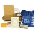 Men's Mini Gift Box with heat pillow, chocolate, shower steamer, slippers and puzzle book