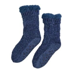 Navy Chenille Serpa Lounge Socks