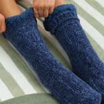 Navy Chenille Serpa Lounge Socks Mood Photo