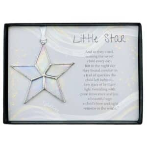 Little Star Baby Memorial Glass Star