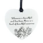 Acrylic Beautiful Memories Memorial Ornament with Black Satin Ribbon For Easy Display